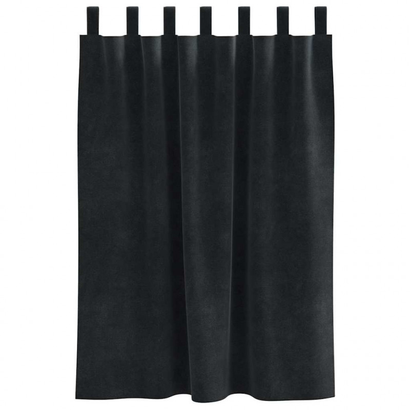 Zasłony zaciemniające 2 pcs Czarny 140 x 140 cm Aksamit