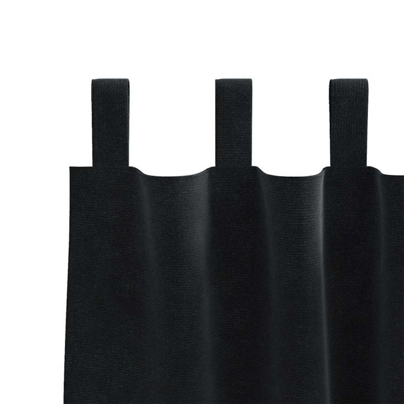 Zasłony zaciemniające 2 pcs Czarny 140 x 140 cm Aksamit