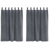 Zasłony zaciemniające 2 pcs Jasnoszary 140 x 140 cm Aksamit