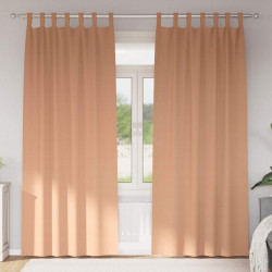 Firany blackout z kółkami 2 pcs Jasny Brąz 245 x 140 cm