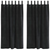 Zasłony zaciemniające 2 pcs Czarny 140 x 175 cm Aksamit