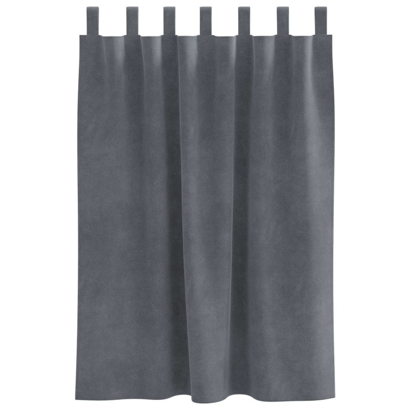 Zasłony zaciemniające 2 pcs Jasnoszary 140 x 140 cm Aksamit