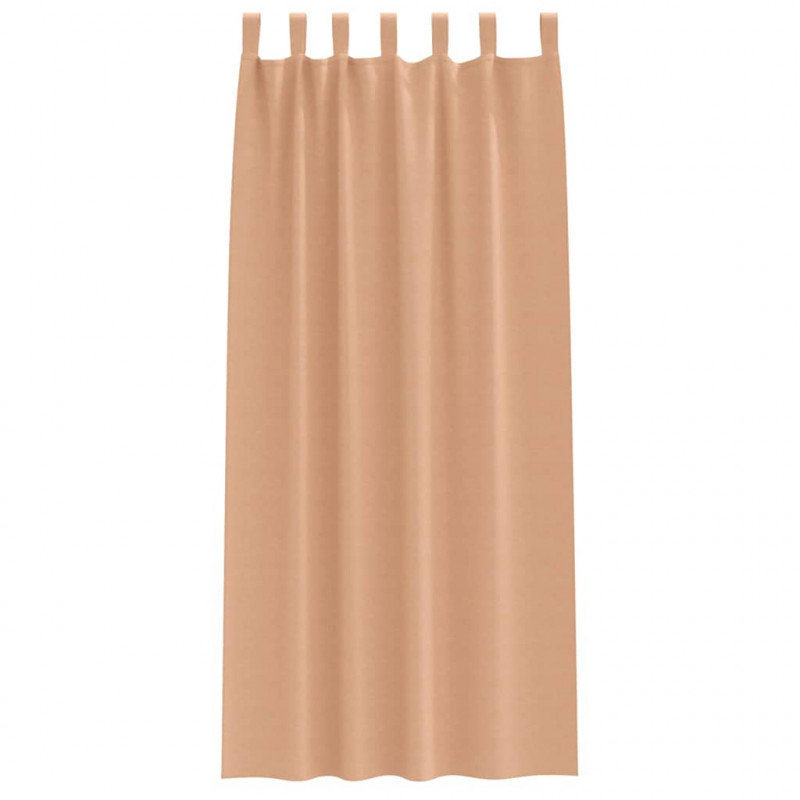 Firany blackout z kółkami 2 pcs Jasny Brąz 260 x 140 cm