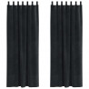 Zasłony zaciemniające 2 pcs Czarny 140 x 225 cm Aksamit
