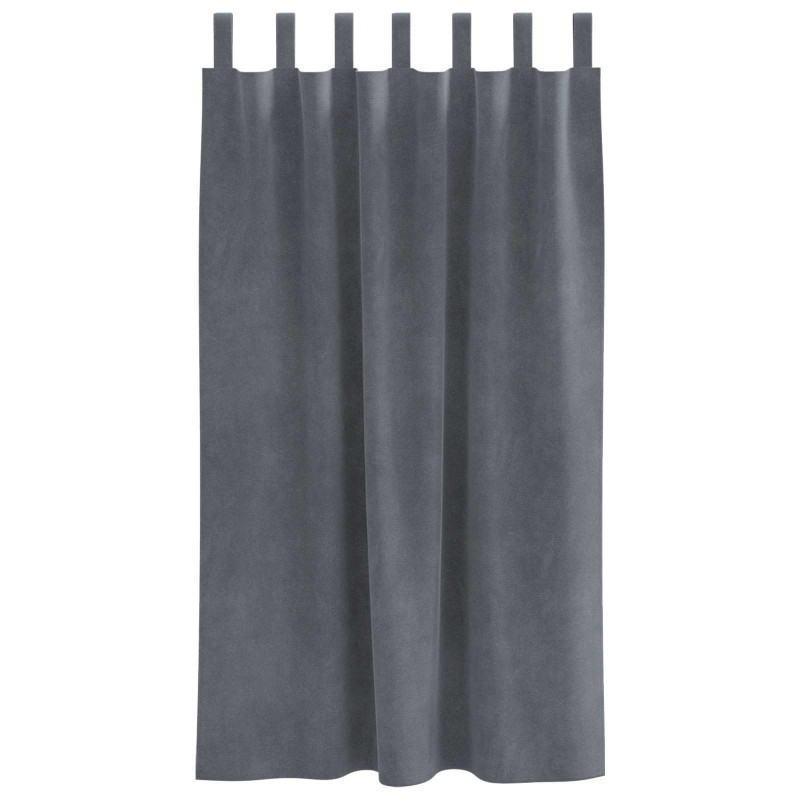 Zasłony zaciemniające 2 pcs Jasnoszary 140 x 175 cm Aksamit