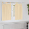 Firany blackout z kółkami 2 pcs Kremowy 140 x 140 cm Poliester