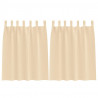 Firany blackout z kółkami 2 pcs Kremowy 140 x 140 cm Poliester