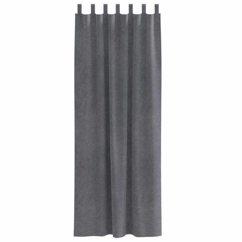 Zasłony zaciemniające 2 pcs Jasnoszary 140 x 225 cm Aksamit