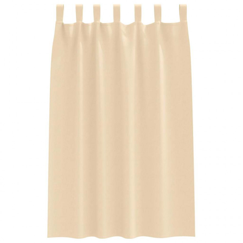 Firany blackout z kółkami 2 pcs Kremowy 175 x 140 cm Poliester