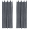 Zasłony zaciemniające 2 pcs Jasnoszary 140 x 245 cm Aksamit