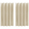 Zasłony zaciemniające 2 pcs Kremowy 140 x 140 cm Aksamit
