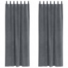 Zasłony zaciemniające 2 pcs Jasnoszary 140 x 260 cm Aksamit