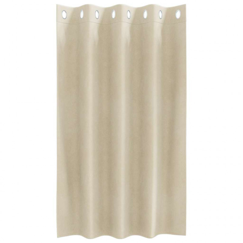 Zasłony zaciemniające 2 pcs Kremowy 140 x 140 cm Aksamit