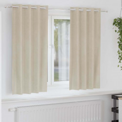 Zasłony zaciemniające 2 pcs Kremowy 140 x 175 cm Aksamit