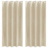 Zasłony zaciemniające 2 pcs Kremowy 140 x 175 cm Aksamit
