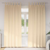 Firany blackout z kółkami 2 pcs Kremowy 260 x 140 cm Poliester