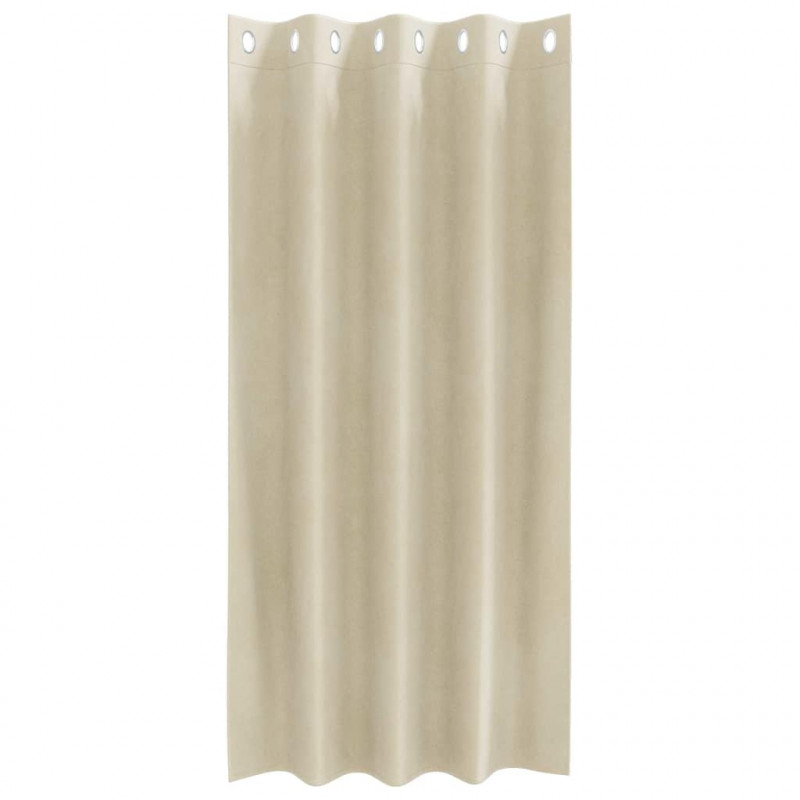 Zasłony zaciemniające 2 pcs Kremowy 140 x 175 cm Aksamit