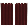 Zasłony zaciemniające 2 pcs Czerwone wino 140 x 140 cm Aksamit