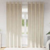 Zasłony zaciemniające 2 pcs Kremowy 140 x 225 cm Aksamit