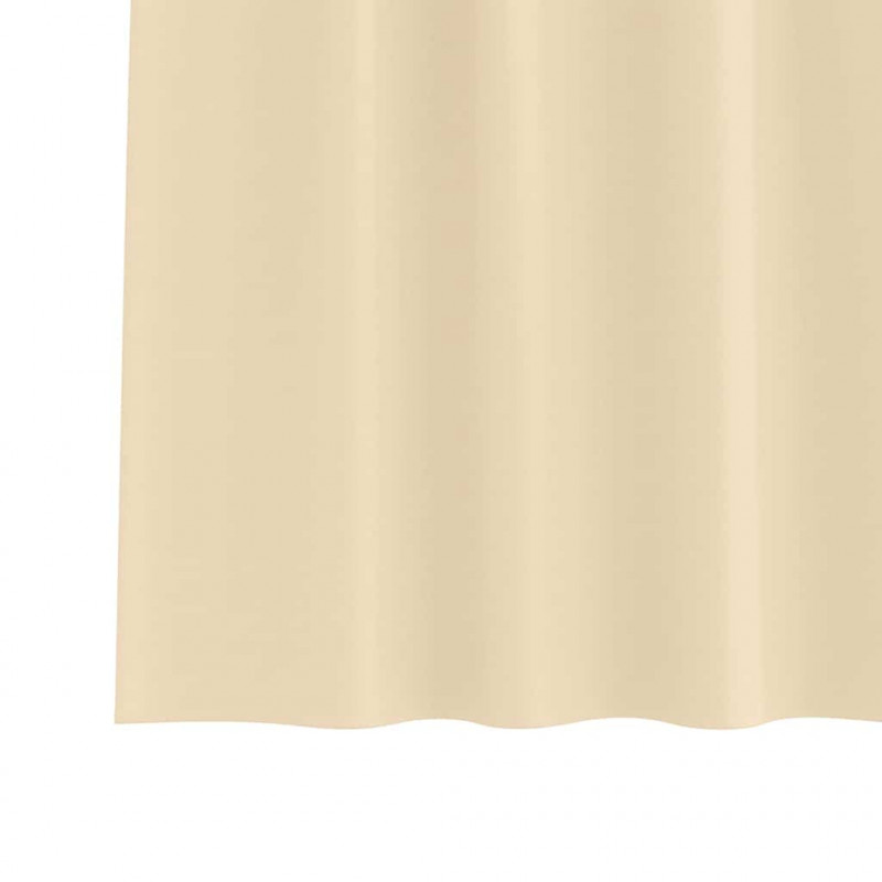 Firany blackout z kółkami 2 pcs Kremowy 260 x 140 cm Poliester