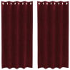 Zasłony zaciemniające 2 pcs Czerwone wino 140 x 175 cm Aksamit