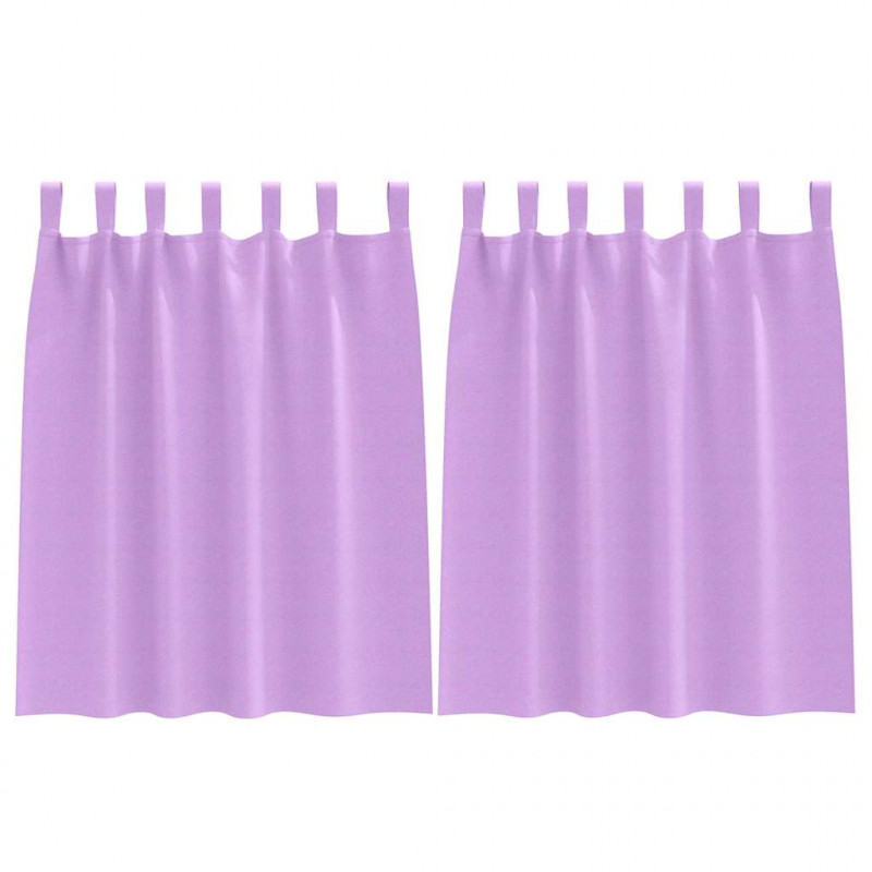 Firany blackout z kółkami 2 pcs Fioletowy 140 x 140 cm