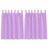 Firany blackout z kółkami 2 pcs Fioletowy 140 x 140 cm