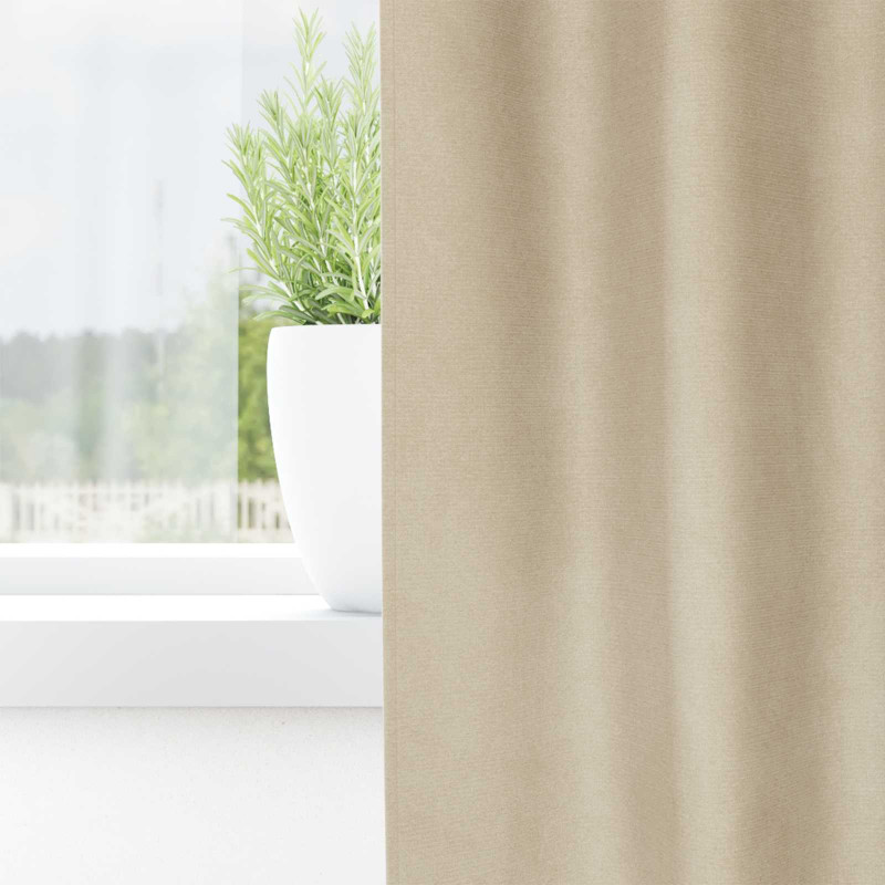 Zasłony zaciemniające 2 pcs Kremowy 140 x 245 cm Aksamit