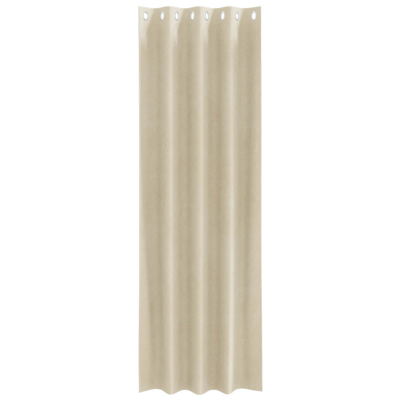 Zasłony zaciemniające 2 pcs Kremowy 140 x 245 cm Aksamit