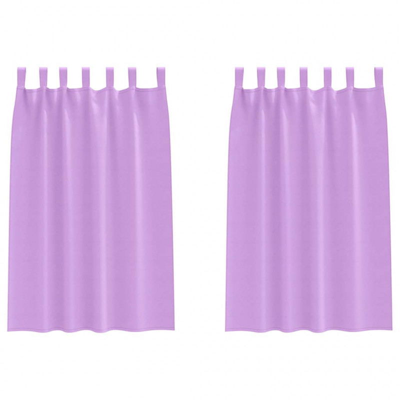Firany blackout z kółkami 2 pcs Fioletowy 175 x 140 cm