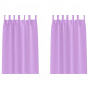 Firany blackout z kółkami 2 pcs Fioletowy 175 x 140 cm