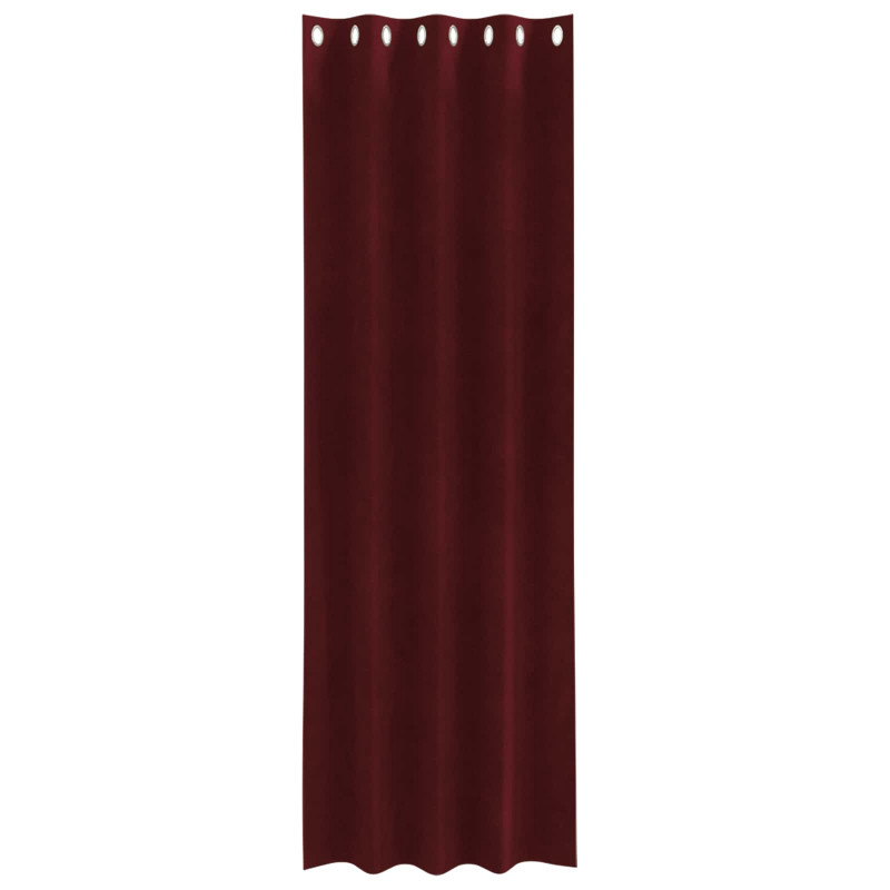 Zasłony zaciemniające 2 pcs Czerwone wino 140 x 225 cm Aksamit