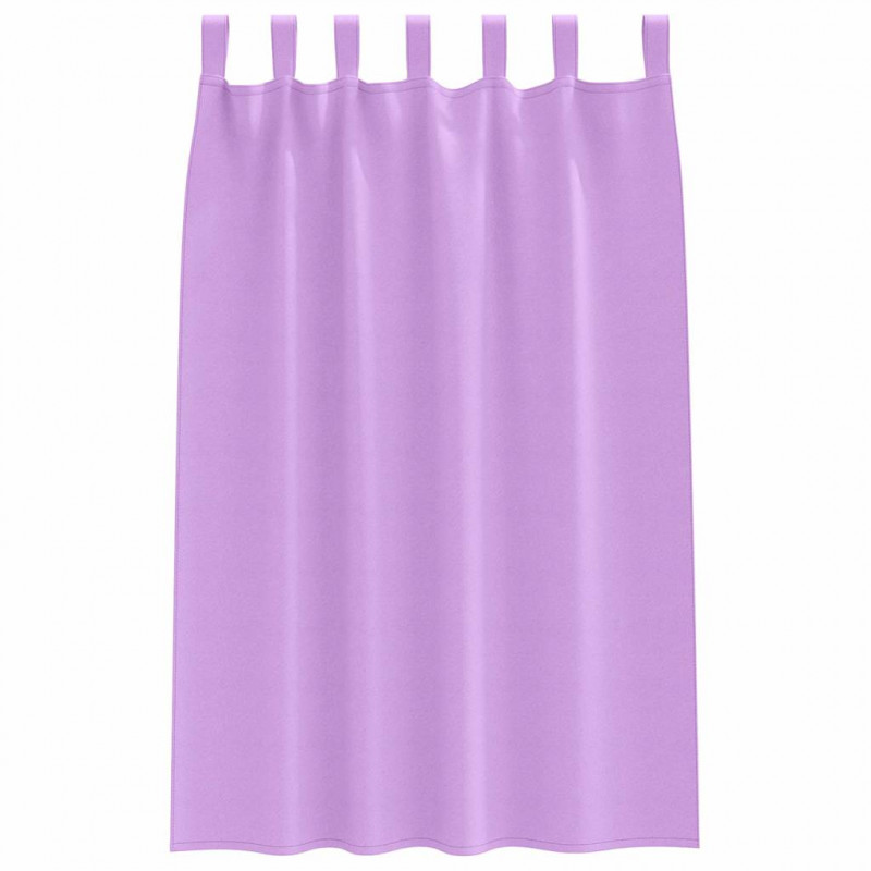 Firany blackout z kółkami 2 pcs Fioletowy 175 x 140 cm