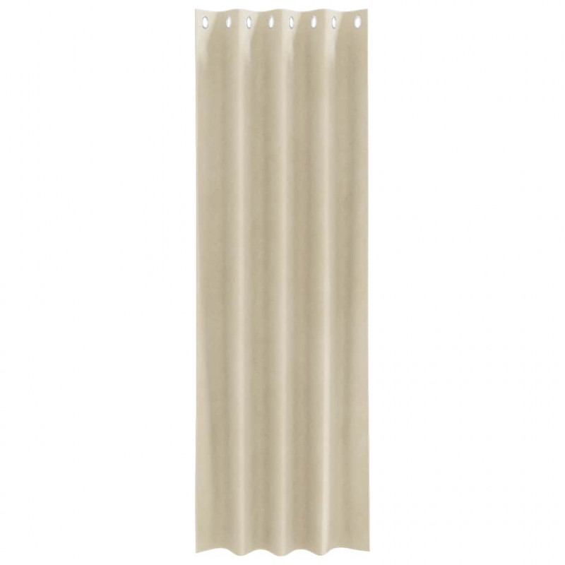 Zasłony zaciemniające 2 pcs Kremowy 140 x 260 cm Aksamit