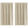 Zasłony zaciemniające 2 pcs Kremowy 140 x 140 cm Aksamit