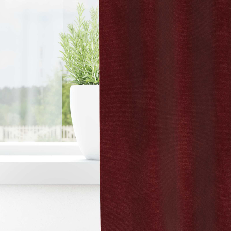 Zasłony zaciemniające 2 pcs Czerwone wino 140 x 260 cm Aksamit