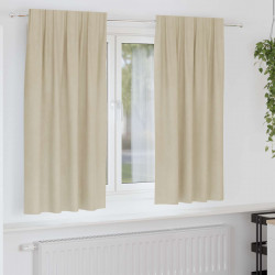 Zasłony zaciemniające 2 pcs Kremowy 140 x 175 cm Aksamit