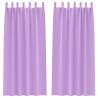 Firany blackout z kółkami 2 pcs Fioletowy 245 x 140 cm