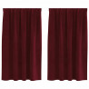 Zasłony zaciemniające 2 pcs Czerwone wino 140 x 140 cm Aksamit