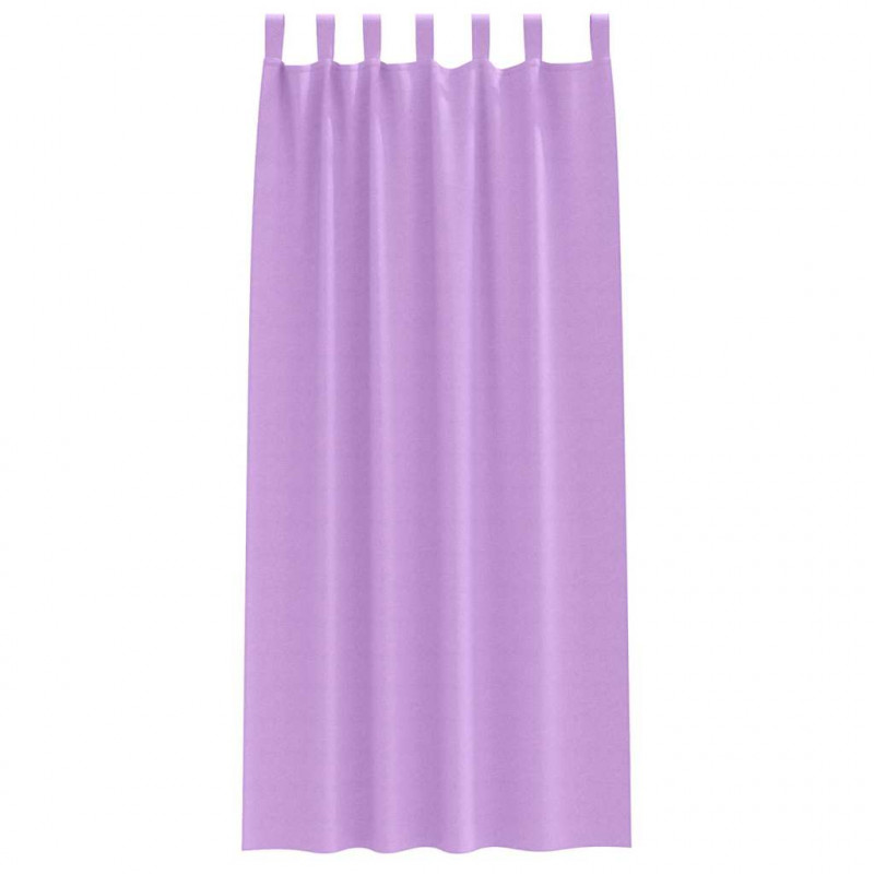 Firany blackout z kółkami 2 pcs Fioletowy 260 x 140 cm