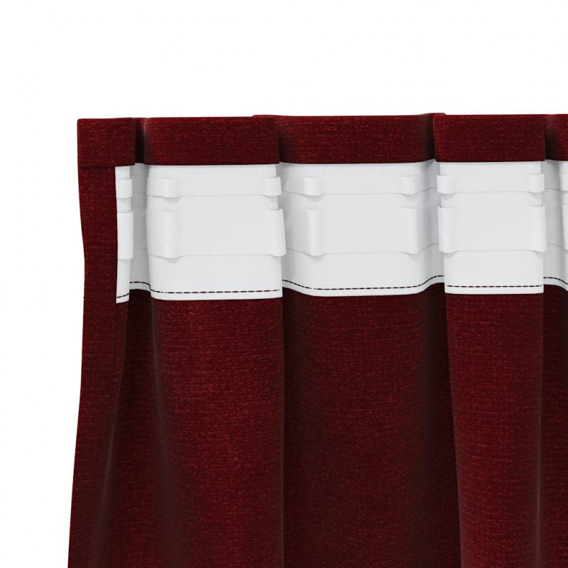 Zasłony zaciemniające 2 pcs Czerwone wino 140 x 140 cm Aksamit