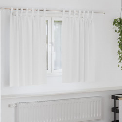 Firany blackout z kółkami 2 pcs Czysta Biała 140 x 140 cm