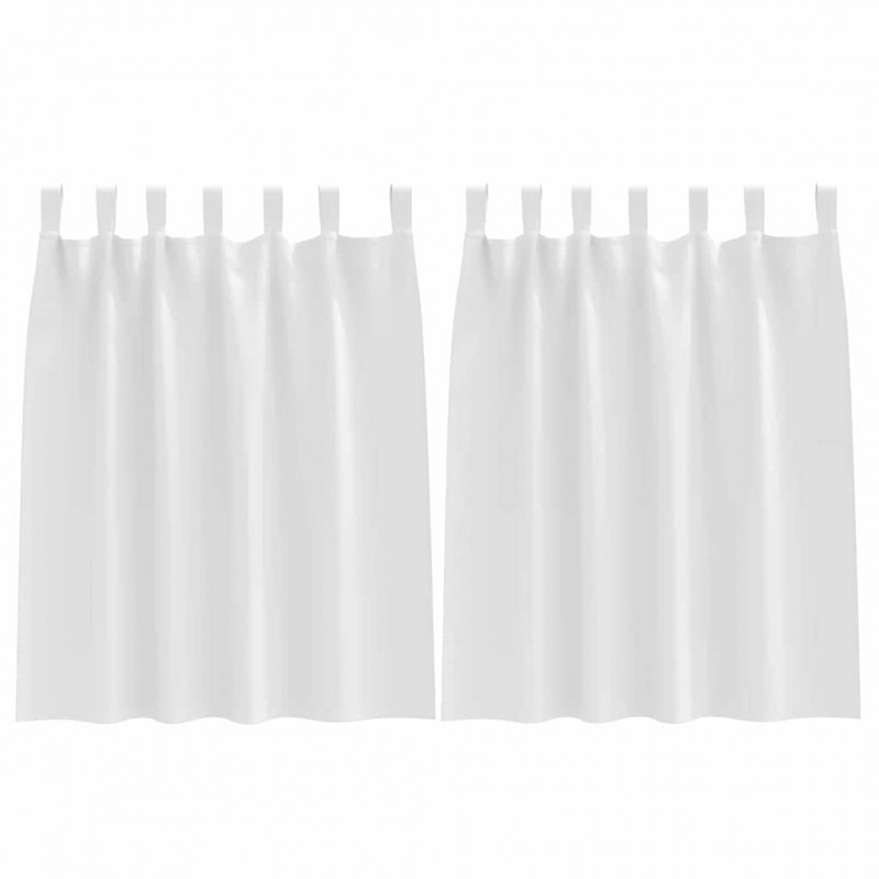 Firany blackout z kółkami 2 pcs Czysta Biała 140 x 140 cm