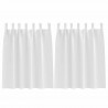Firany blackout z kółkami 2 pcs Czysta Biała 140 x 140 cm