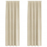 Zasłony zaciemniające 2 pcs Kremowy 140 x 245 cm Aksamit