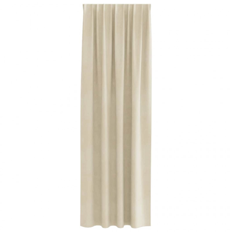 Zasłony zaciemniające 2 pcs Kremowy 140 x 245 cm Aksamit