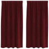 Zasłony zaciemniające 2 pcs Czerwone wino 140 x 175 cm Aksamit