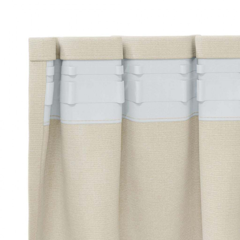 Zasłony zaciemniające 2 pcs Kremowy 140 x 245 cm Aksamit