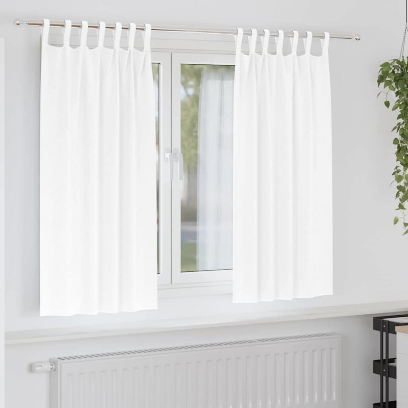 Firany blackout z kółkami 2 pcs Czysta Biała 175 x 140 cm