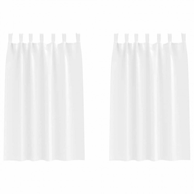 Firany blackout z kółkami 2 pcs Czysta Biała 175 x 140 cm